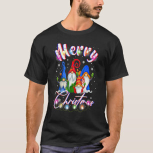 Camiseta Pijamas de Natal Gnome Jardim Feliz Natal Combinan