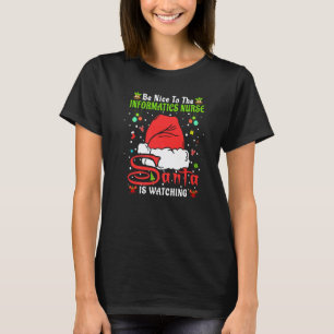 Camiseta Pijamas de Natal Seja Legal Com a Enfermeira de In