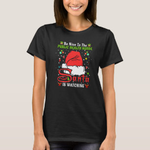 Camiseta Pijamas de Natal Seja Legal com a Enfermeira de Sa