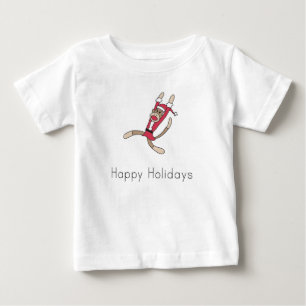 Camiseta pijamas do Natal do macaco da peúga