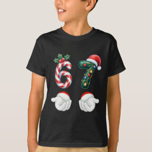 Camiseta Pijamas Natalinos Divertidos 67 Seis Sete Meme 6 7