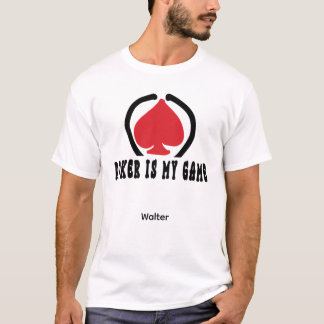 Camiseta pik as, freely gemalen, zocken, das ist mein spiel