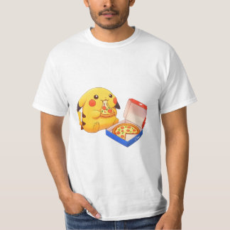 Camiseta Pikachu Amante de Pizza (pokemon)