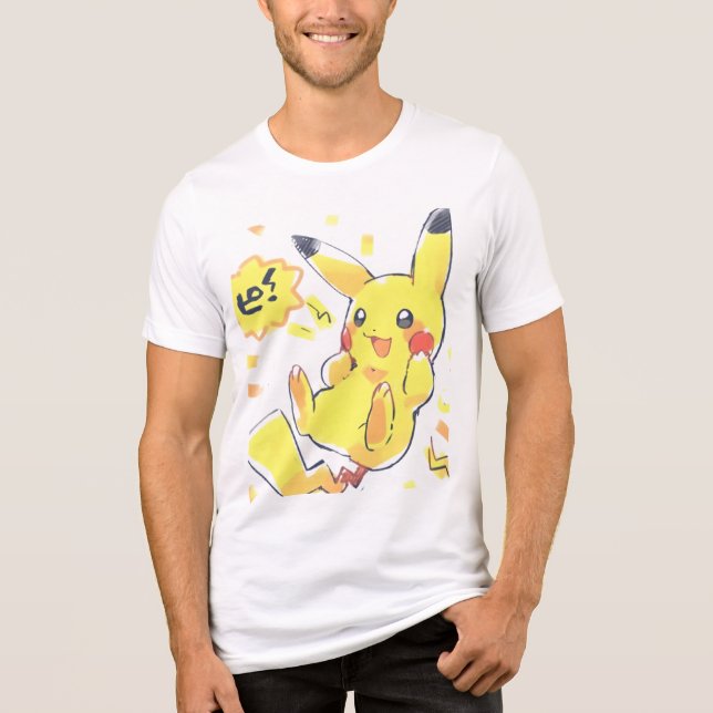 Camiseta Pikachu Faísca Feliz (pokemon) (Frente)