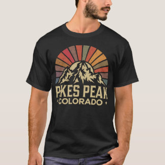 Camiseta Pikes Peak Colorado Viagem Vintage Montanhas Rocho