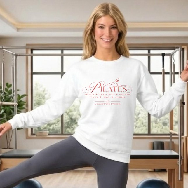 Camiseta Pilates de Luxo Os Princípios Básicos Rosa (Luxury Pilates The Core Principles Sweatshirt Rose)