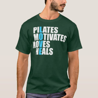 Camiseta Pilates Motivates Move Heals Um presente de amor