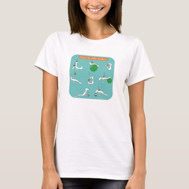 Camiseta Pilates para amantes do café (Frente)