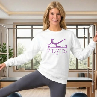 Camiseta Pilates Reformer-Roxo Gráfico