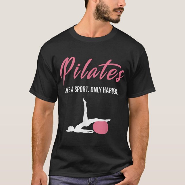 Camiseta Pilatos engraçados para pilates e treinadores (Frente)