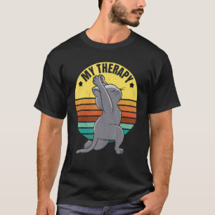 Camiseta Pilatos. Yoga. Minha Terapia. Gato esticado com so