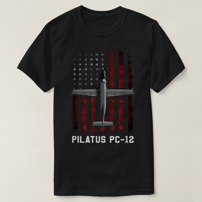 Camiseta Pilatus PC 12 Plano (Frente do Design)