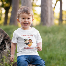 Camiseta Pilgrim and Native American Children Thanksgiving