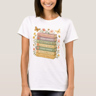 Camiseta Pilha Botânica Natureza e Livro