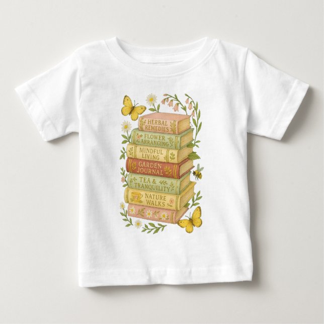 Camiseta Pilha Botânica Natureza e Livro (Frente)