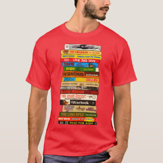 Camiseta Pilha Clássica de Livros do Westerns
