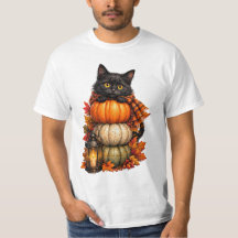 Pilha de Abóbora de Gato Preto Halloween