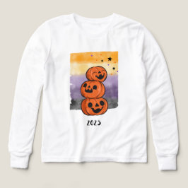 Camiseta Pilha de Abóbora do Halloween 2025