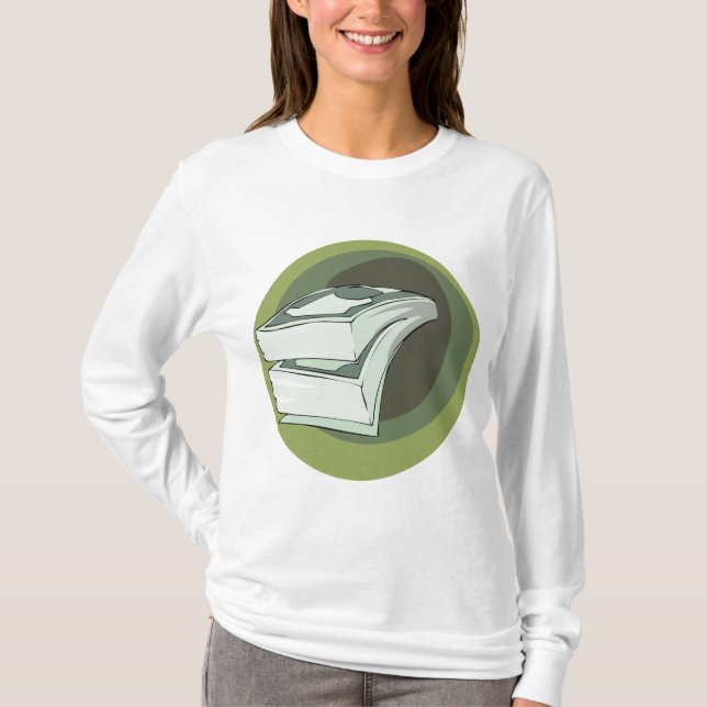 Camiseta Pilha de Dinheiro em Notas Verdes (Frente)