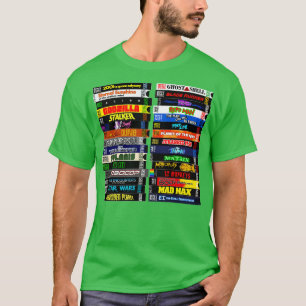Camiseta Pilha de ficção científica VHS