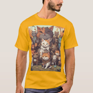Camiseta Pilha de Gato