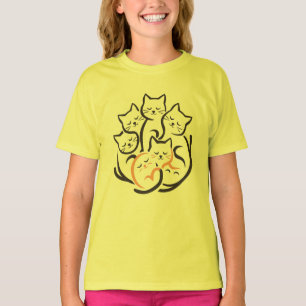 Camiseta Pilha De Gatos Gatinhos Engraçados, Pão De Gato Bo