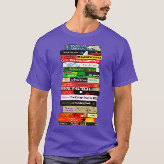 Camiseta Pilha de Livros Banidos Clássicos