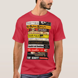 Camiseta Pilha de Livros Fyodor Dostoyevsky