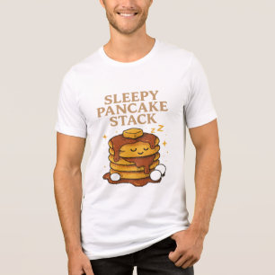 Camiseta Pilha de Panqueca Sonolenta - Pão de Fogo Bonito