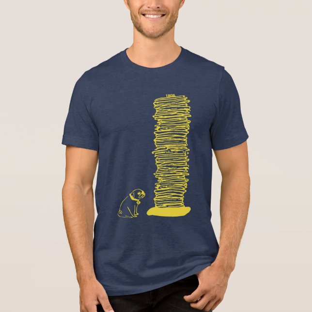 Camiseta Pilha de Pug (Frente)