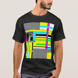 Camiseta Pillo de néon geométrico abstrato geométrico brilh