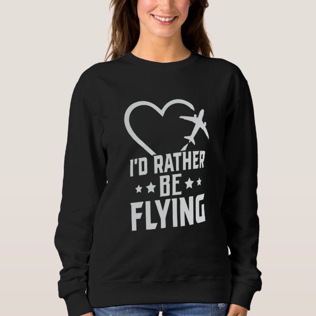 Camiseta Pilot Airplane Plane Aviation I would Rather be Fl (Frente)
