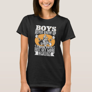 Camiseta Pilotando Quadriciclo ATV Vintage Meninos Nunca Cr