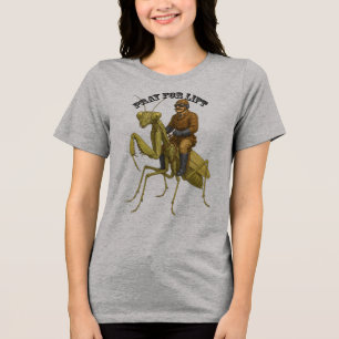 Camiseta Piloto Antigo Montando uma Mantídea Religiosa Giga