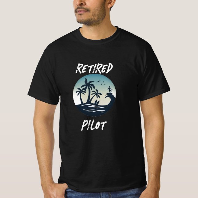 Camiseta Piloto aposentado - Presente de aposentadoria de s (Frente)