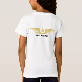 Camiseta Piloto - asas de ouro personalizadas - aviação bra