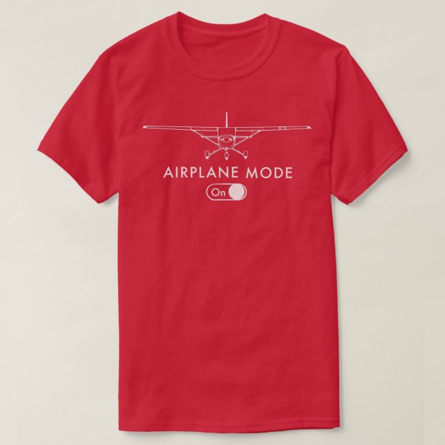 Camiseta Piloto C172 Voando para o Modo de Avião Presente (Frente do Design)