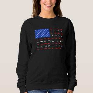 Camiseta Piloto Camisa, Aviões Como Bandeira Americana, Avi