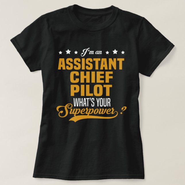 Camiseta Piloto Chefe Assistente (Frente do Design)