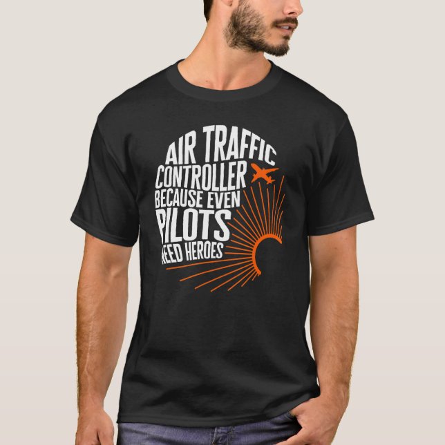 Camiseta Piloto Controlador de Tráfego Aéreo Mesmo Os Pilot (Frente)