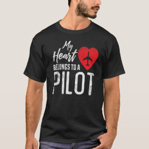 Camiseta Piloto da companhia aérea de aviação de esposas Hu