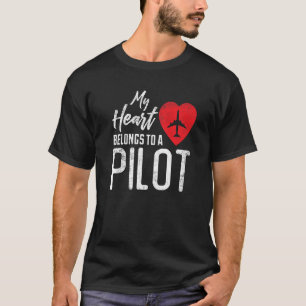 Camiseta Piloto da companhia aérea de aviação de esposas Hu