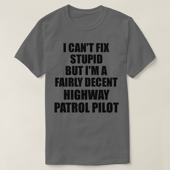 Camiseta Piloto da Patrulha Rodoviária Eu Não Consigo Corri (Frente do Design)