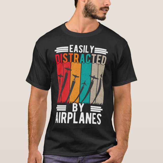 Camiseta Piloto de aeronave Funny RC dependente de avião (Frente)
