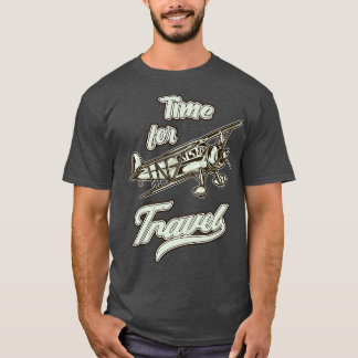 Camiseta Piloto de aeronave propulsora de avião viagem