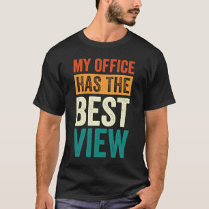 Camiseta Piloto De Atendedor De Voo Meu Escritório Tem A Me