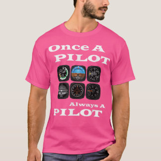 Camiseta Piloto De Aviação Uma Vez Por Piloto Sempre Um Pil