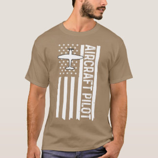 Camiseta Piloto De Avião Aviação Bandeira Americana Avião A