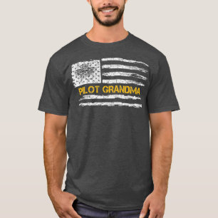 Camiseta Piloto de avião de bandeira americana Vintage Av