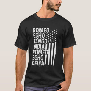 Camiseta Piloto de avião fonético Alfabético Patrioti